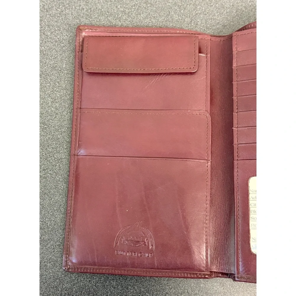 Dopp Collection Butter Soft Calf Leather Wallet Passport Billfold Oxblood Red